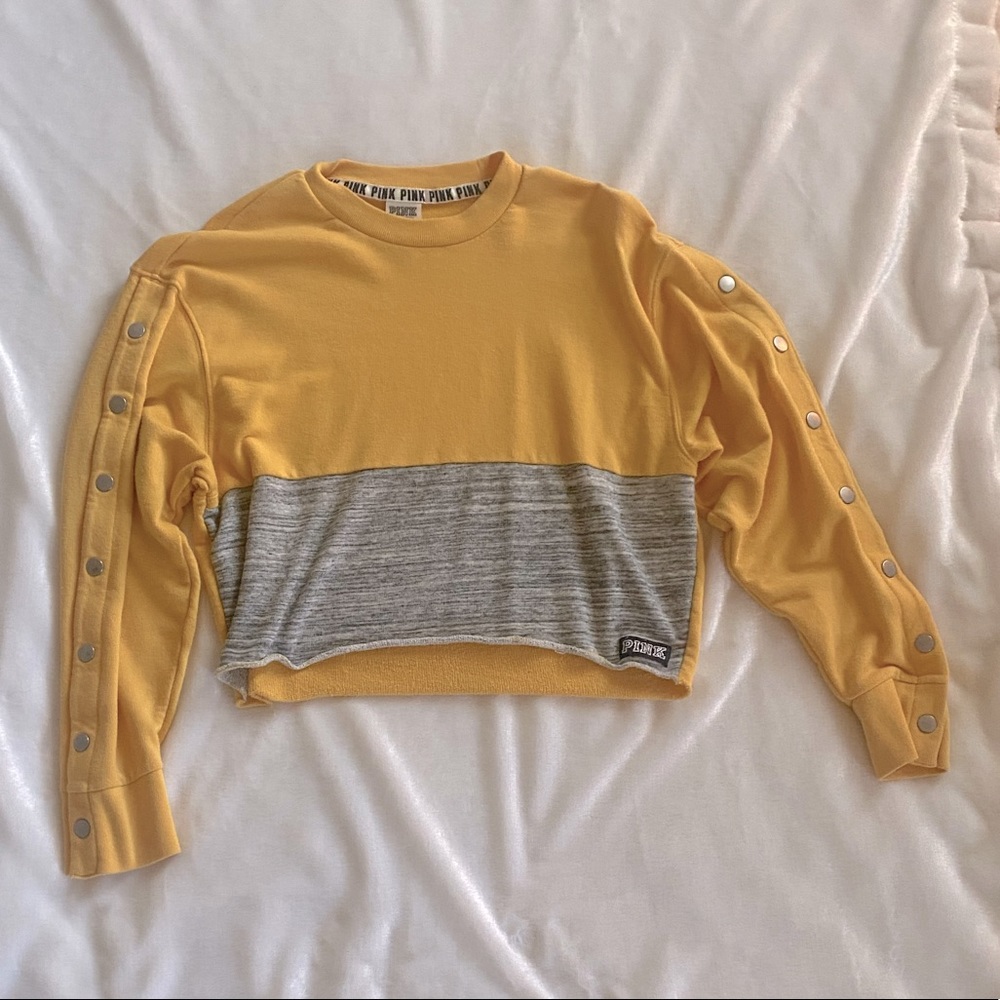 Victorias Secret PINK Cropped Crewneck Sweater